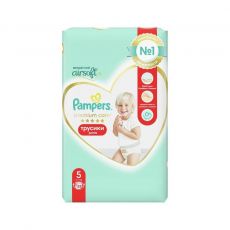 Подгузники-трусики Pampers Premium Care 5 52 размер 5, 12 - 17 кг, 52 шт.